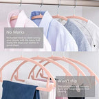 MIZGI Velvet Hangers 30 Pack, Patented Rounded Shoulder Sweater Hangers - Image 5