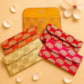 LoveNspire Brocade Fabric Money Envelopes (7.5 x 3.5 Inch) Decorative Paisley Pattern Shagun Lifafa for Indian Wedding, Birthday | Cash Gift Holder & Home Savings Organizer Assorted/Pack of 20 by LOVENSPIRE