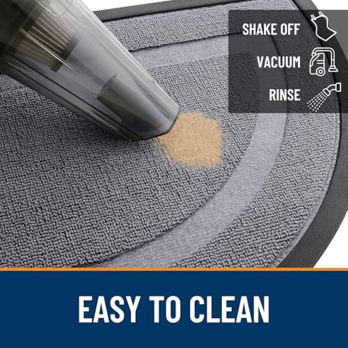 OLANLY Half Circle Front Door Mat Outside 59x34 All-Season Rubber Doormat - Image 5