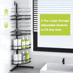 Standing Shower Caddy Corner - Rustproof Bathroom Shower Stand Shelf - Image 6