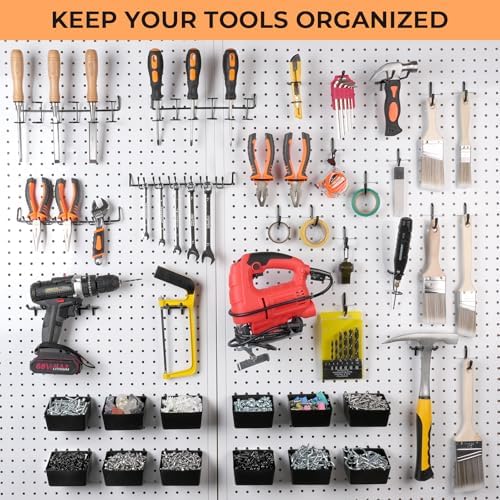 INCLY 300PCS Extra Thick Pegboard Accessories Set with Bins & Peg Locks - Image 5