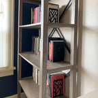 HAKZEON 16 Pack 8 Pairs 4.7 x 3.4 x 7 Inches Book Ends, Metal Bookends with Non-Slip Pads, Black Book Ends for Shelves, Decorative Bookends Supports - Image 4