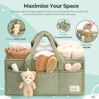 PeraBella Diaper Caddy Organizer for Changing Table, Storage Basket for Wipes, Gift for Baby Shower, Car Organizer, Nursery Organizer, Portable Storage (Pack of 2) - Image 3