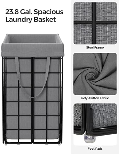 SONGMICS Laundry Hamper, Collapsible, 23.8 Gal. (90L) - Image 6