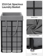 SONGMICS Laundry Hamper, Collapsible, 23.8 Gal. (90L) - Image 6