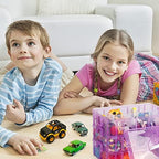7 Layers Stackable Storage Container, 70 Adjustable Compartments (Purple) Stackable Storage Container, Perfect for Kids Toys, Art Crafts, Jewelry, Supplies, Mini Case & Letter Sticker Included - Image 6
