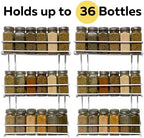 Evelots 2-Pack 3-Tier Spice Rack Organizer Door/Wall Mount Holds 36 Bottles - Image 5