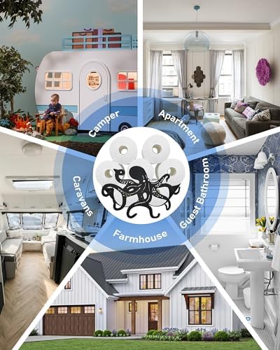 Octopus Toilet Paper Holder Stand, Decorative Toilet Paper Storage - Image 6