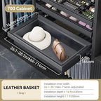 Luxury Pull Out Storage Basket for Closet - Large Capacity Modular Wardrobe Organizer for Handbags & Hats, Deep Sliding Drawer with Soft Close Silent Rails, Adjustable Width Aluminum Frame - Image 2
