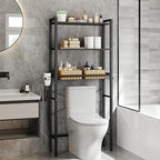 VASAGLE 3-Tier Over the Toilet Storage, Adjustable Shelves, Basket, 63''H by VASAGLEbySONGMICSHOME