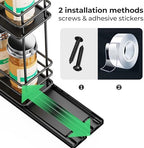 Mystozer Pull Out Spice Rack Organizer for Cabinet, Slide Out Spice Racks - Image 5