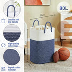 Artfeel Laundry Basket,Woven Cotton Rope Laundry Hamper,60L Versatile Storage for Dirty Clothes,Baby Toys,and Blankets in Bathroom, Nursery,and Living Room - Image 2