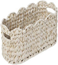 Coeusy Wicker Toilet Paper Storage Basket, Scalloped Basket for Bathroom by WEAVECOMFORTINTOEVERYCORNER