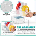 Sorbus Pull-Out Under Sink Organizer, Mesh Construction (White, 1 Pack) - Image 4