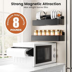 Mystozer Magnetic Spice Rack for Refrigerator Black, 6 Pack - Image 3