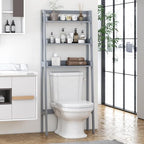 UTEX Over The Toilet Storage Shelf, 3-Tier Bathroom Shelf Rack, Gray - Image 4