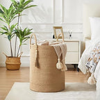 Fiona's magic Jute Rope Laundry Hamper, 58L Tall Blanket Storage - Image 2