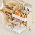 Booklov Small Makeup Organizer for Vanity Countertop, Cream by Booklov