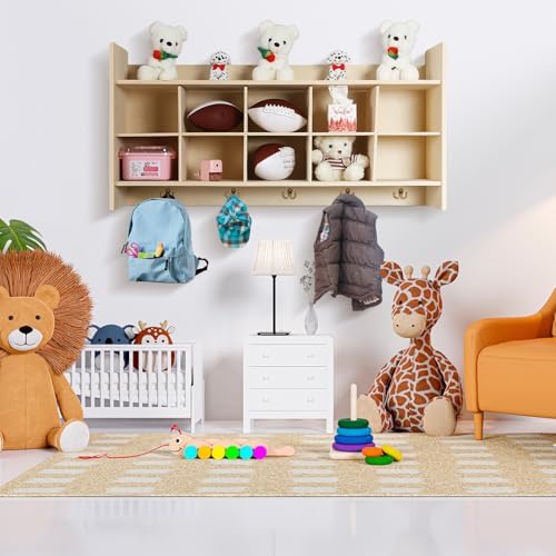 Colingmill Wall Cubbies 10 Section Wall Mount Storage Organizer with Hook - Image 2