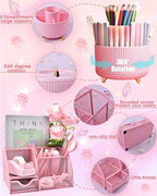 LXEVIHK Pink Desk Accessories 21-Piece Office Supplies Gift Set for Women - Image 2