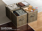 Sorbus 11 x 11 Storage Cubes, Foldable Fabric Bins (4 Pack, Woven Beige) - Image 5