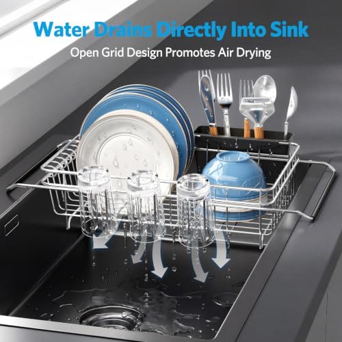 Delamu Over The Sink Dish Drying Rack for Small Kitchen - Image 5