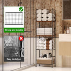 4-Tier Freestanding Towel Racks for Bathroom, Towel Rack Stand - Image 3