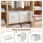 GRANNY SAYS Closet Shelf Baskets, Pearl White, Extra Large, 3-Pack - Image 6