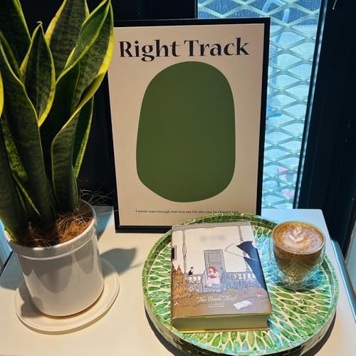 12.5" Lazy Susan for Table Top – Mother of Pearl Spinning Turntable Serving Tray, Marble Lazy Susan Organizer for Dining Table Centerpiece, Kitchen Island Decor, Bathroom Counter, Outdoor Use (Green) - Image 5