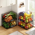 JKsmart 4 Pack XXL Stackable Wire Baskets for Pantry Organizers and Storage - Image 3