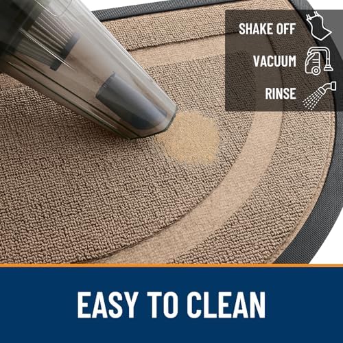 OLANLY Half Circle Front Door Mat Outside 71x47 All-Season Rubber Doormat - Image 5