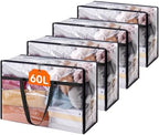 Lifewit 60L Clear Clothes Storage Bags,Plastic Foldable Blanket Storage Bag by Lifewit