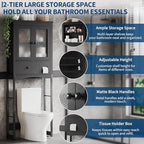 Garvee Over-The-Toilet Storage Rack, Vintage Bathroom Organizer - Image 4