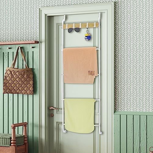 Over the Door Towel Rack for Bathroom 5 Tier Over The Door Towel Bar - Image 7