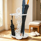 Sungmor Cast Iron Umbrella Stand with Drip Tray - Victorian & Vintage White - Image 2