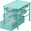 Simple Houseware Stackable 3 Tier Slide Basket Organizer Drawer, Turquoise by SimpleHouseware