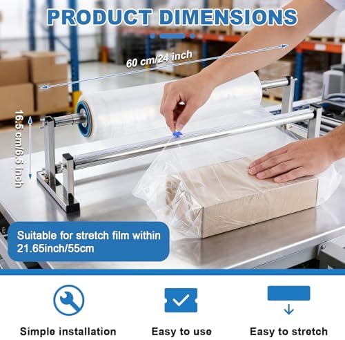 21.6 Inch Manual Table Stretch Film Dispenser Wrapping Machine - Image 5