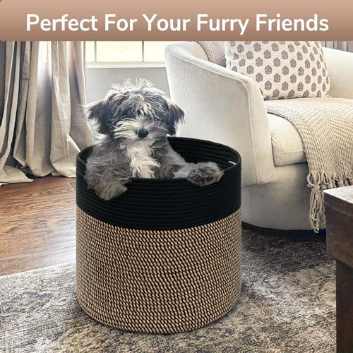 Goodpick Wicker Blanket Basket Living Room, Toy Storage for Playroom, 45L - Image 5