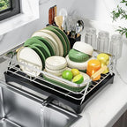 Epicano Dish Drying Rack for Kitchen Counter,Large Capacity,Silver by Epicano