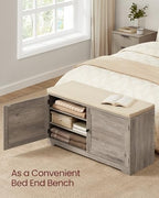 VASAGLE 3-Tier Shoe Storage Bench with Cushion, 14 x 39.8 x 20.7 Inches - Image 6
