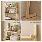 3-Tier Bathroom Over Toilet Storage for Small Space (Natural) - Image 5