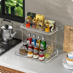 NPPLUS 2-Tier Clear Acrylic Bathroom Organizer Counter Storage Shelf - Image 5