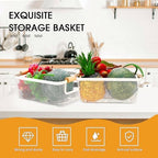 Ziliny 4 Pcs Mesh Wire Baskets for Organizing, Small, Cream White - Image 5