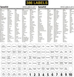SpaceAid Spice Rack Organizer with 21 Spice Jars, 386 Spice Labels, Chalk Marker and Funnel Set for Cabinet, Countertop, Pantry, Cupboard or Door & Wall Mount - 21 Jars, 13.4" W × 9" H, White - Image 5