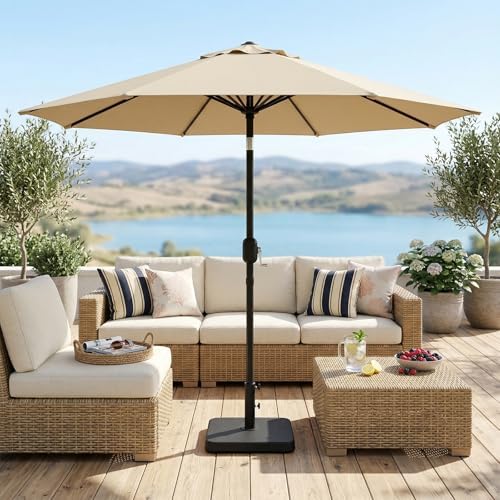 T&Jero 38 lb Square Heavy Duty Patio Market Table Umbrella Base Stand Weight Pre-Filled for Outdoor, Black - Image 7