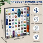 Cinnvoice Rock Display Case 72 Grids,Black Border,Square - Image 2