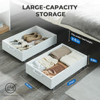 TIOPGHAD 2-Pack Under Bed Storage Drawers Organizer with Wheels, White - Image 2