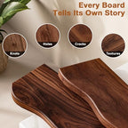 Organic Wavy Edge Floating Shelves,Hidden Brackets,2 Pack 24 in - Image 5