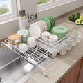Runnatal Large Dish Drying Rack, Extendable Dish Rack Over Sink by Runnatal