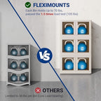 FLEXIMOUNTS 304 QT Stackable Plastic Storage Bins With Lids, Milky White - Image 3